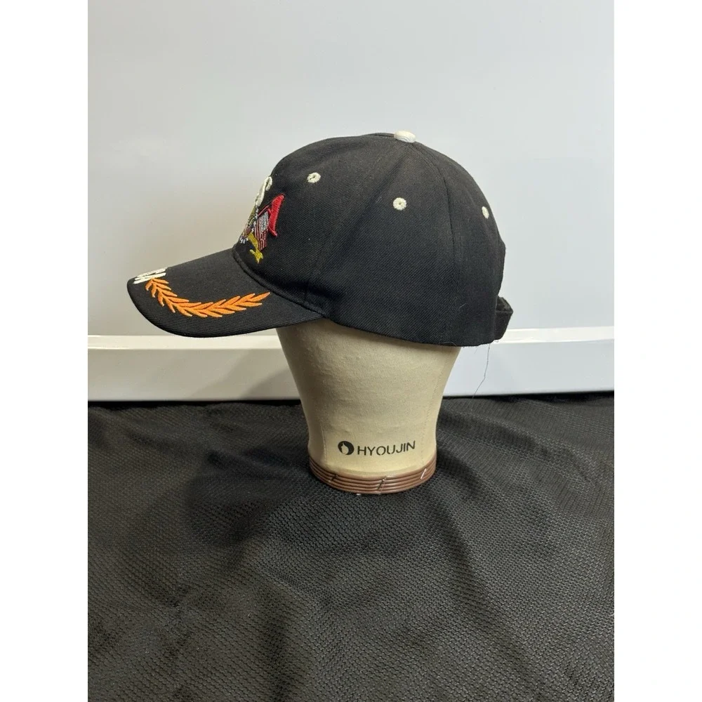 USA Embroidered Hat Patriotic Flags‎ Eagle Emblem Gold Feathering